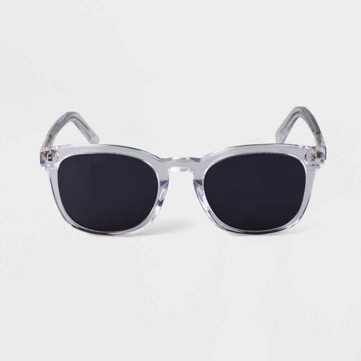 Men's Acetate Square Surf Sunglasses - Goodfellow & Co Clear, Blue