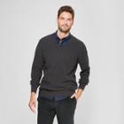 Men's Long Sleeve Long Sleeve V-neck Sweater - Goodfellow & Co Medium Heather Gray