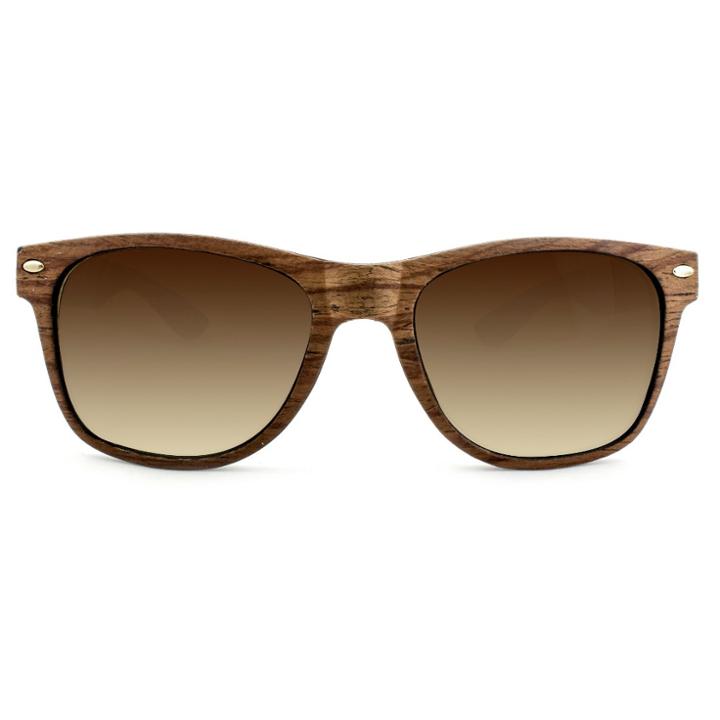 Men's Surf Shade Sunglasses With Wooden Textured Frame - Goodfellow & Co Brown,