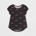 Toddler Girls' Rainbow Short Sleeve T-shirt - Cat & Jack Dark Gray