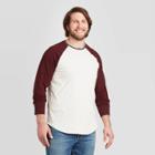 Men's Tall Standard Fit Long Sleeve Crew Neck Baseball T- Shirt - Goodfellow & Co White