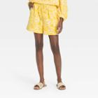 Women's Lounge Shorts - Who What Wear Yellow Floral