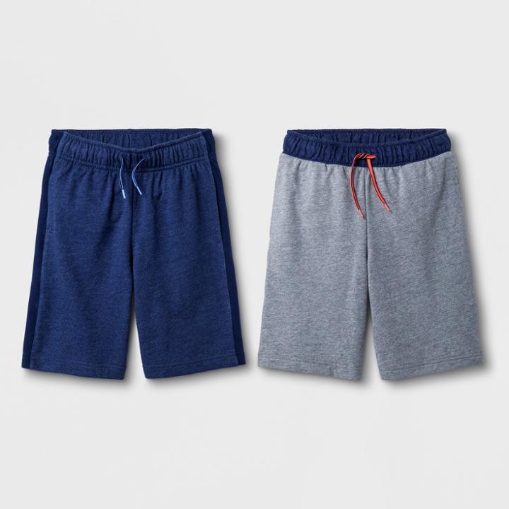 Boys' 2pc Knit Shorts - Cat & Jack Navy/gray