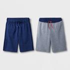 Boys' 2pc Knit Shorts - Cat & Jack Navy/gray