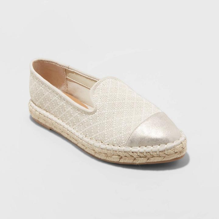 Women's Carly Woven Espadrille Flat - Universal Thread Cream 5, Women's, Ivory