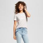 Women's Short Sleeve Radiate Love Graphic T-shirt Gray L - Grayson Threads (juniors')