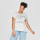 Women's Gilmore Girls Plus Size Short Sleeve Coffee T-shirt - (juniors') - Gray