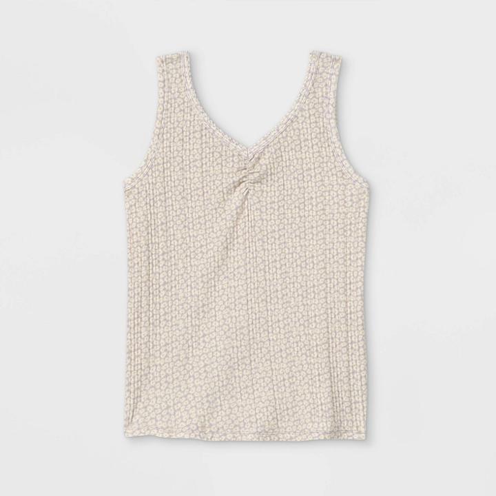 Girls' Rib-knit Cinch Front Tank Top - Art Class Purple