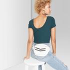 Women's Short Sleeve Scoop Neck T-shirt - Wild Fable Brunswick Green