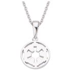 Women's Star Wars Imperial Symbol 925 Sterling Silver Cutout Pendant With Chain