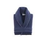 Waffle Turkish 100% Cotton Bathrobe Navy - Enchante Home, Blue