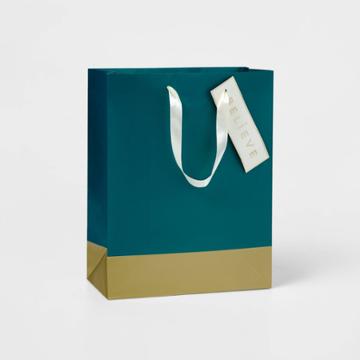 Solid Gift Bag Green - Wondershop
