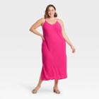 Women's Plus Size Slip Dress - A New Day Pink