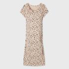 Maternity Leopard Print Short Sleeve T-shirt Dress - Isabel Maternity By Ingrid & Isabel Beige