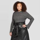 Women's Plus Size Crewneck Pullover Sweater - Who What Wear Black 1x, Women's,