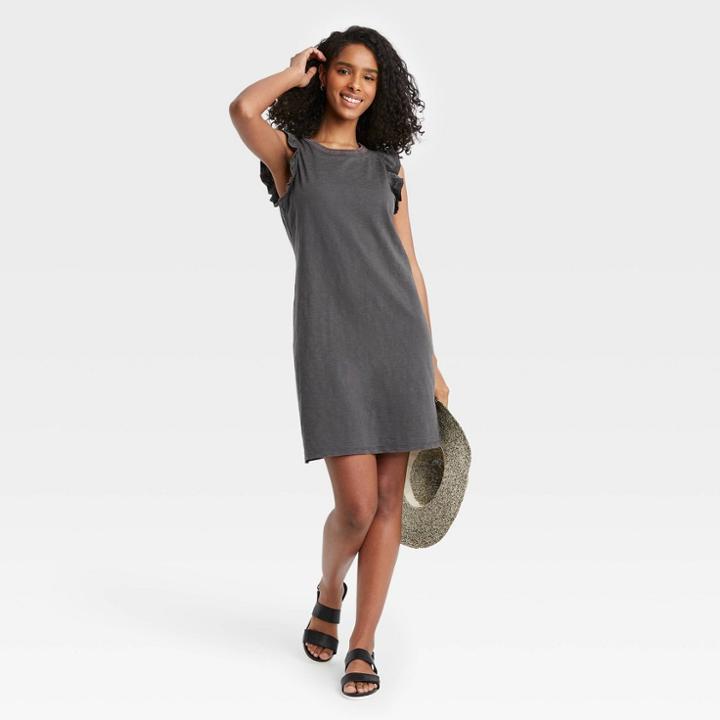 Women's Tank Dress - Universal Thread Charcoal Gray
