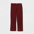 Women's High-rise Wide Leg Cropped Pants - A New Day Burgundy 12, Women's, Red