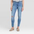 Women's High-rise Distressed Curvy Skinny Jeans - Universal Thread Medium Wash 00, Women's,