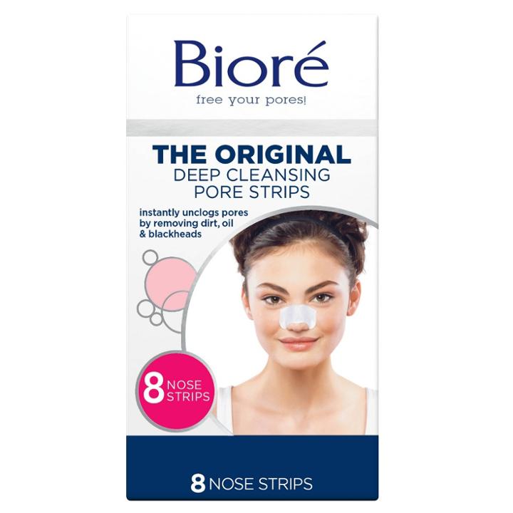 Biore Deep Cleansing Pore Strips, Original, Blackhead Remover Strips, Oil Free, Pore Unclogging