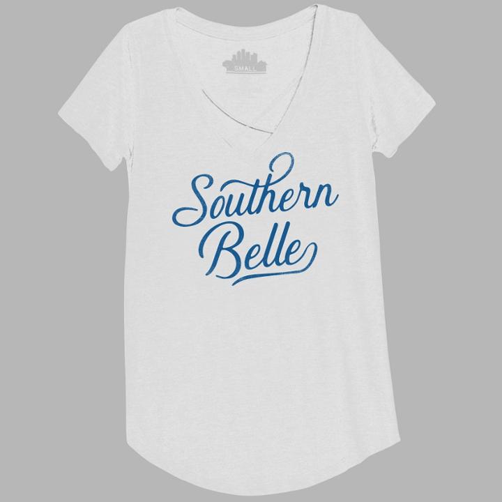 Women's Short Sleeve Southern Belle Graphic T-shirt - Awake White