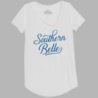 Women's Short Sleeve Southern Belle Graphic T-shirt - Awake White
