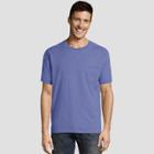 Hanes Men's Short Sleeve 1901 Garment Dyed Pocket T-shirt - Deep Blue