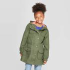 Girls' Twill Parkas Jacket - Cat & Jack Green