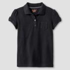 Girls' Interlock Uniform Polo Shirt - Cat & Jack Black
