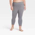 Women's Plus Size Simplicity Mid-rise Capri Leggings 20 - All In Motion Charcoal Heather