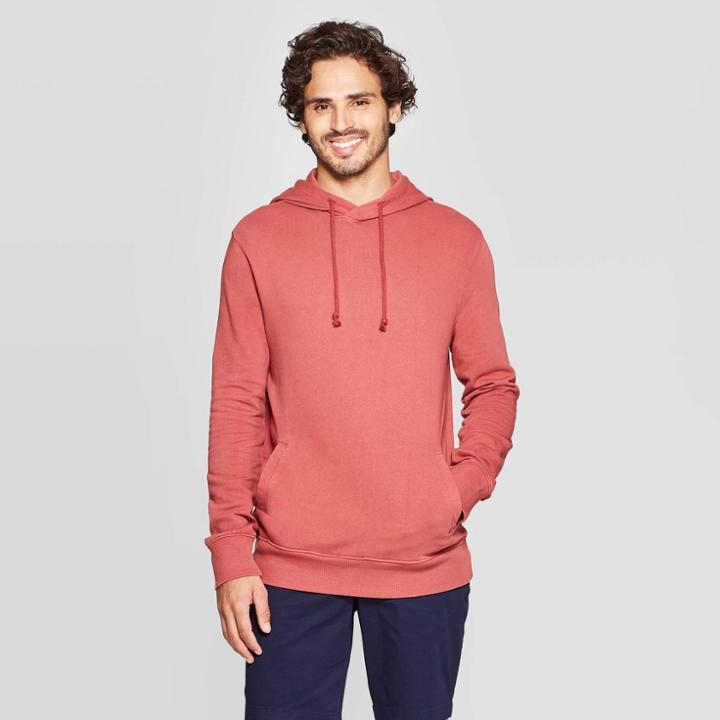 Men's Standard Fit Garment Dye Pullover Hoodie - Goodfellow & Co Brick House