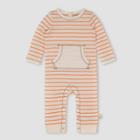 Burt's Bees Baby Baby Herbivorous Striped Jumpsuit - Orange