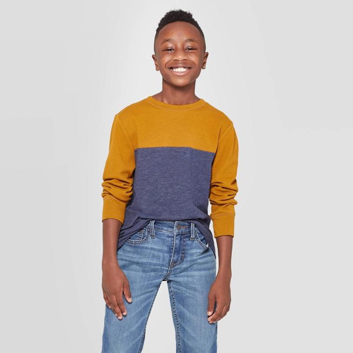 Boys' Thermal T-shirt - Cat & Jack Navy M, Boy's, Size: