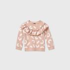 Toddler Girls' Printed Ruffle Sweatshirt - Art Class Pink