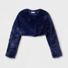 Girls' Long Sleeve Bow Layering Jacket - Cat & Jack Navy