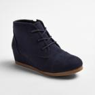 Girls' Shelby Wedge Laceup Bootie Cat & Jack - Navy (blue)