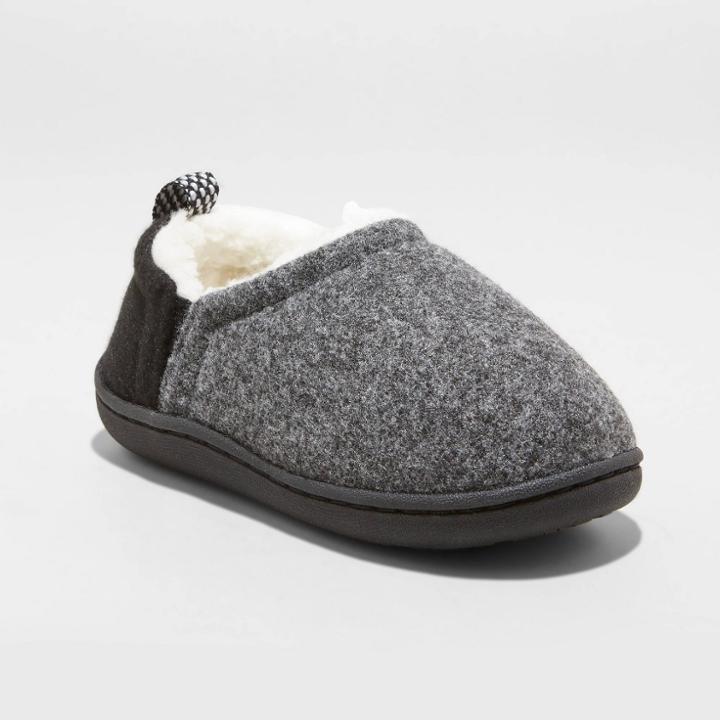 Toddler Boys' Fitzgerald Slippers - Cat & Jack Charcoal