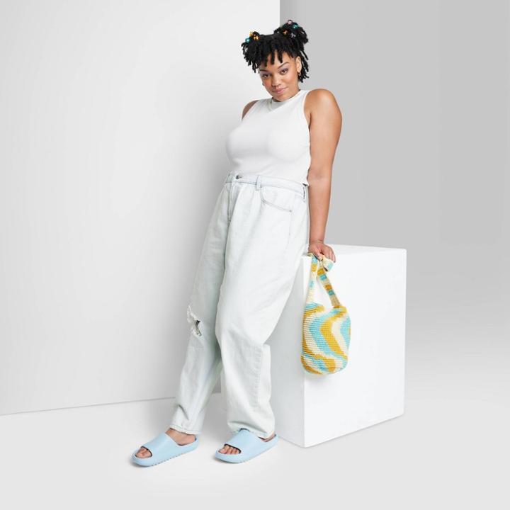 Women's Plus Size High-neck Tank Top - Wild Fable White