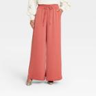 Women's High-rise Wide Leg Silky Pants- Who What Wear Pink