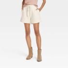 Women's High-rise Tie-front Jogger Shorts - Universal Thread Cream