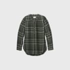 Women's Plaid Long Sleeve Tunic Popover Blouse - Universal Thread Green