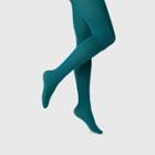 Women's 50d Opaque Tights - A New Day Teal 1x/2x, Size: