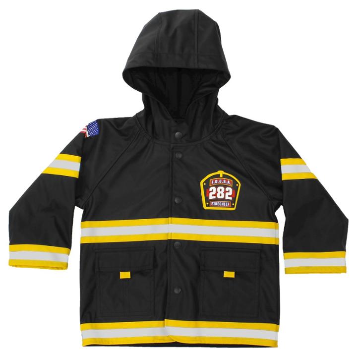 Western Chief Toddler Boys' F.d.u.s.a. Firechief Rain Coats - Black