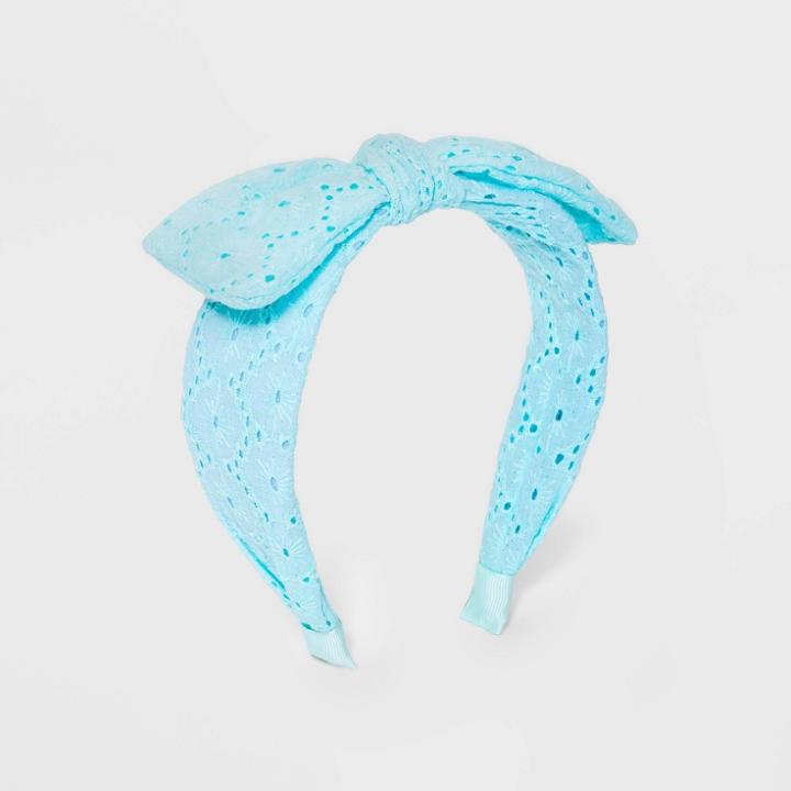 Kids' Eyelet Headband - Cat & Jack Teal