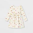 Toddler Girls' Long Sleeve Dress - Cat & Jack Cream