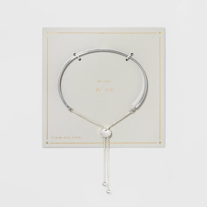 Target Stainless Steel Be True Be You Bolo Bracelet -