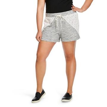 Mossimo Supply Co. Plus Size Soft Shorts Gray 1x-mossimo