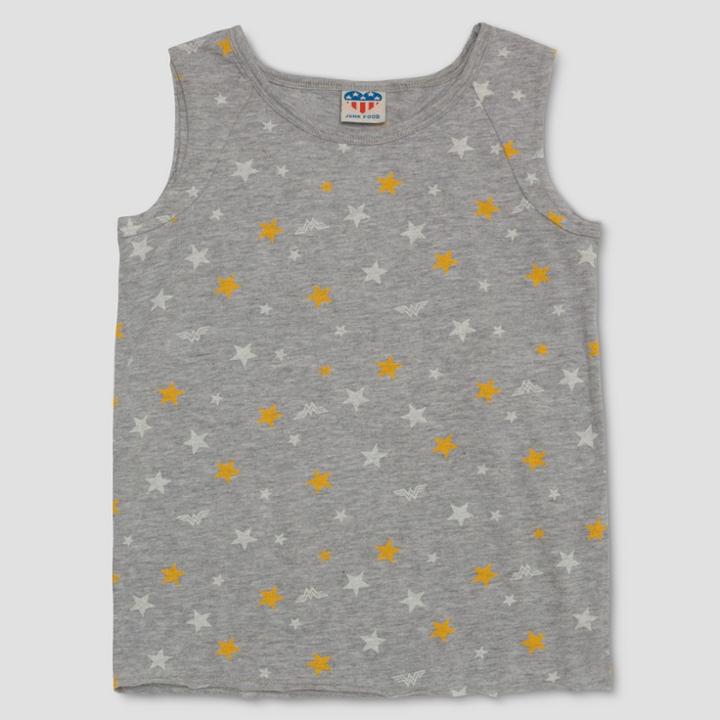 Junk Food Kids' Wonder Woman Printed Tank - Gray