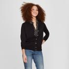 Women's Any Day Cardigan Sweater - A New Day Black