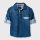 Toddler Boys' Genuine Kids From Oshkosh Long Sleeve Denim Shirt - Medium Wash - 2t, Boy's, Blue