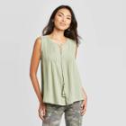 Women's Sleeveless Blouse - Knox Rose Olive Xs, Women's, Green